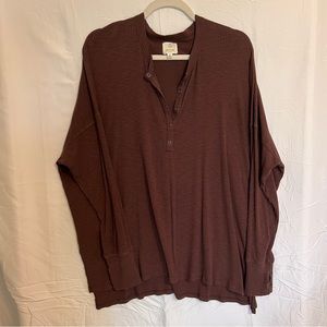 Aerie long sleeve Henley waffle tee